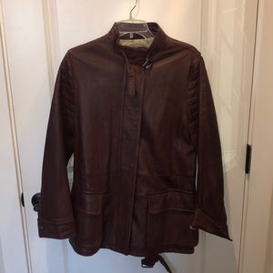 Coach leather belted hack Jacket